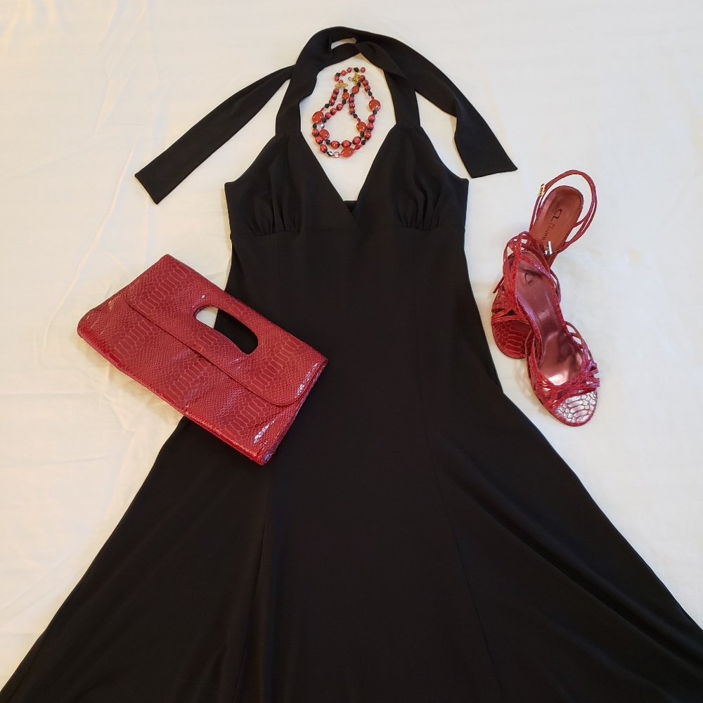 (H&M) Summer Black Halter Dress- Size 8